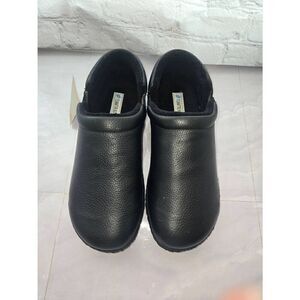 Foamtreads Trail Mens Size 10 Black Slip On Memory Foam Leather Loafer Slipper